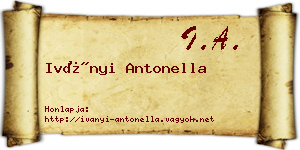 Iványi Antonella névjegykártya